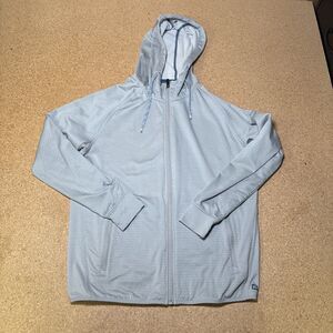 Amble Traverse Air Fleece Full Zip Hoodie Men’s Size Large Light Gray